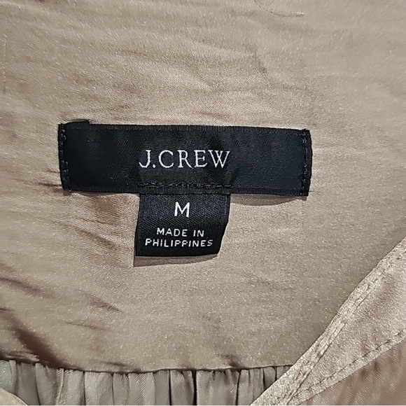 J. Crew Gold Silk Like Layering Blouse - Picture 6 of 6